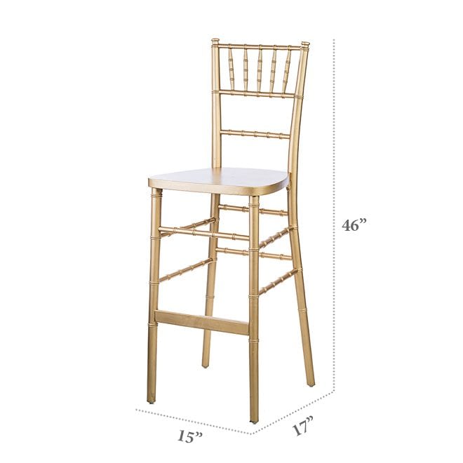 Architect Bar Stool, Gold Chiavari Bar Stool Charming Chairs